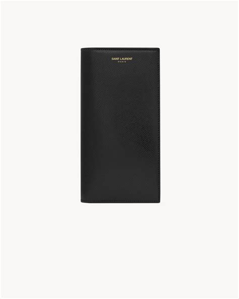 Saint Laurent Paris continental wallet in coated bark leather